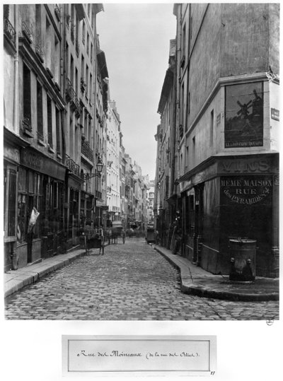 Rue des Moineaux, depuis la Rue des Orties, Paris, 1858-78 - Charles Marville